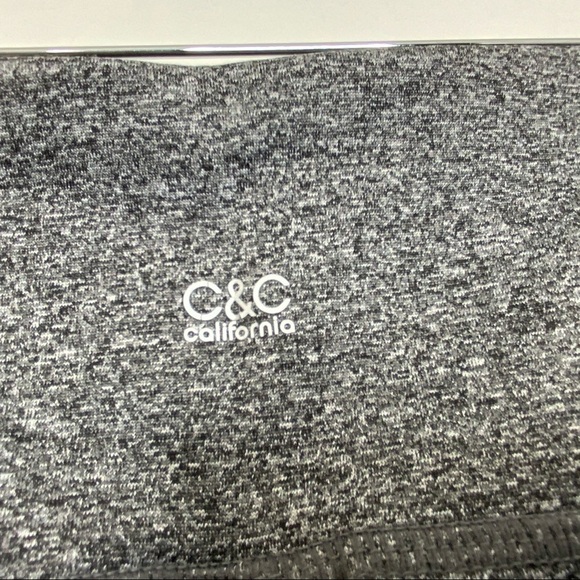 C & C California Gray Stripe Around Leggings S/Med - Picture 3 of 6